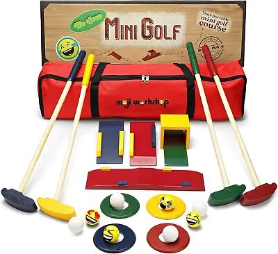 Moji Workshop Wooden Kids Golf Set - Quality Crazy Golf And Mini Golf Set • £51.99