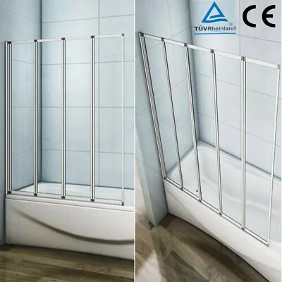 £71 • Buy 4 Folds Or 5 Folds Glass Over Bath Shower Door Panel Folding Screen 1400