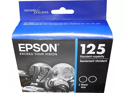 2Packs Epson 125 DURABrite Ultra Ink Cartridge Black Exp 03/20/26 New • $45