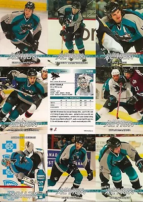 2003-04 ITG In The Game Action San Jose Sharks Complete Team Set (20) • $1.39