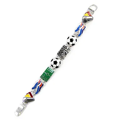 Sports Theme Multi Color Soccer Magnetic Bracelet For Women Casual • $19.95