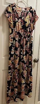 Isabel Maternity By Ingrid & Isabel Dress Size Small Navy Coral Easter Dress • $9.99