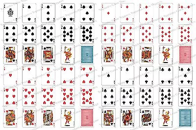 Full Set Of 60 Small Playing Card Edible Icing Cupcake Cake Toppers • £9.30