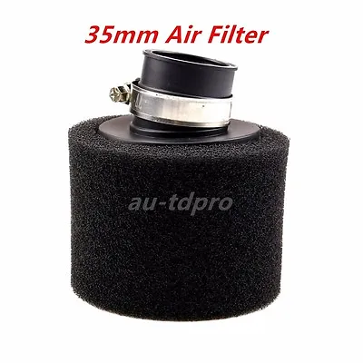 35mm Bent Neck Black Foam Air Filter Pod For 50 90 110 125cc ATV Quad Dirt Bike • $10.86