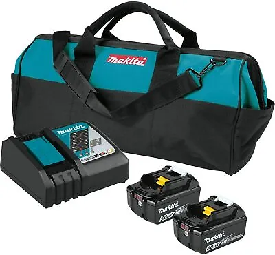 Makita 18V Lith‑Ion Battery And Rapid Charger Starter Pack (5.0AH) BL1850BDC2X • $179.99