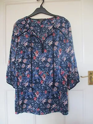 Ladies Top By Marks & Spencer - Per Una (Pure Silk) Size L Approx • £4