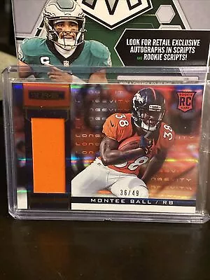 Montee Ball 2013 Rookies And Stars Jersey Relic RC #228 Denver Broncos 36 /49 • $4.99