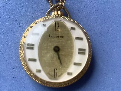 Vintage Mid Century Lucerne Watch Pendant Necklace • $17