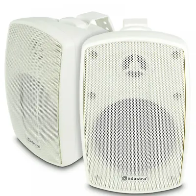 Pair Of IP44 Wall Mount PA Speakers 16 Ohms And 100v 30W In White With Brackets • £85