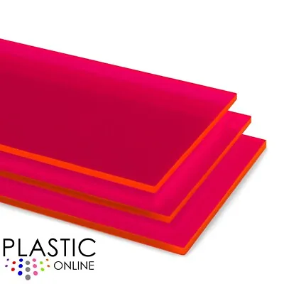 Tula Pink Fluorescent Perspex Acrylic Sheet Colour Plastic Panel Cut To Size • £0.99