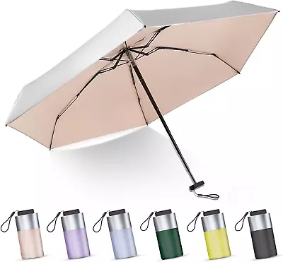 LEAGERA Mini Umbrella For Purse - UPF 50+ UV Blocker Sun Protection Umbrella Sm • $19.01