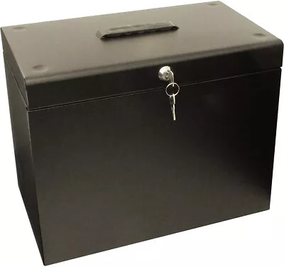 Small Filing Cabinet Portable A4 FILING Secure Storage Lockable Metal Home File • £26.96