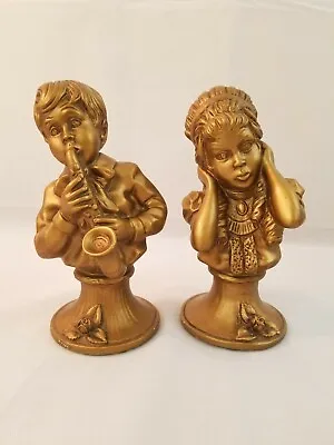 U. K. Kendrick Universal Statuary Corp. 1971 Chicago Desk Statue Pair Resin • $18.66