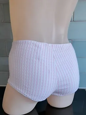 Cadolle Pink/White Gingham VICKY Cotton High Rise Shorts M • £24