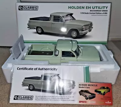 1:18 Classic Carlectables Holden EH UTILITY In Balhannah Green 18808 • $279