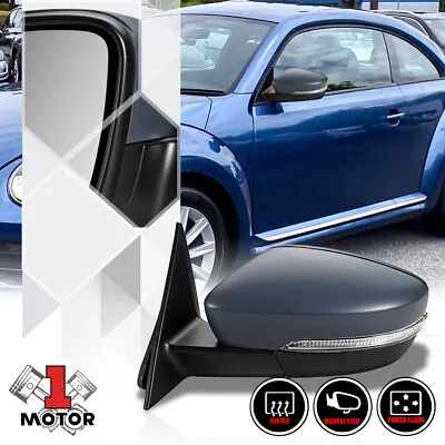 [Left] Driver Side Powered+Heated Door Mirror Glass Signal For 12-18 VW Beetle • $97.89