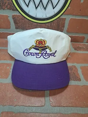 Crown Royal Hat White Purple Snapback Purple Brim Vintage Two Tone  • $13.49