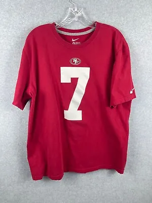 Nike San Fransisco 49ers Kaepernick 7 Shirt Men's XL Red Short Sleeve NFL Tee • $28.88