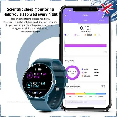 $32.99 • Buy Smart Watch Fitness Tracker Blood Pressure Heart Rate Men/Women Sport Watches