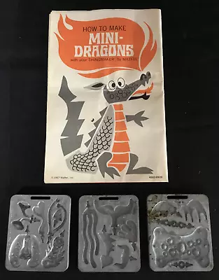 Mattel Thingmaker Mini Dragons (1967) Original Instruction Manual & Three Molds • $47.99