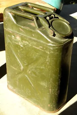 1958 Us Military Flip Top 5 Gal Water Jerry Can Od Green W Km Da 33-031-0m20875 • $60