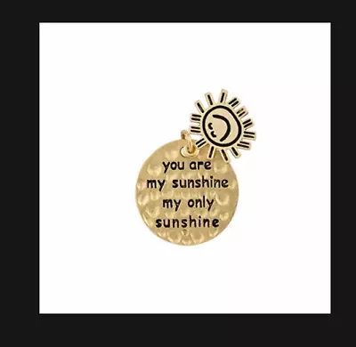 Gold You Are My Sunshine With Sun Necklace Charm • $18