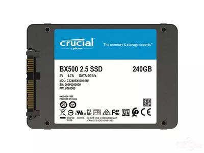 Crucial BX500 2.5  240GB SATA III Solid State Drive Internal SSD 3D NAND • £37.19