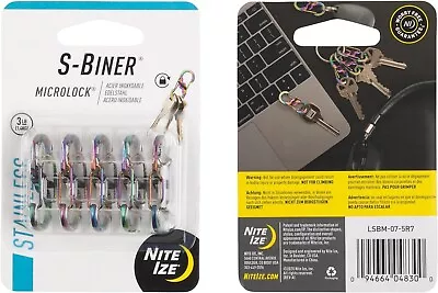 Nite Ize S-Biner MicroLock Stainless Steel With Duel Locking Sides 5 Pack • $2.99