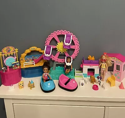 Bundle Barbie Club Chelsea Doll Carnival Playground Set • £22