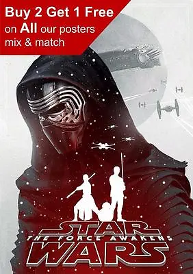 Star Wars The Force Awakens Kylo Ren Poster Print • £15.99