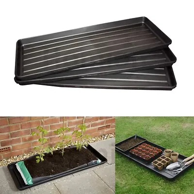Grow Bag Tray Plastic Black Plant Watering Trays Growbag For Plant Pots Garden   • £74.99