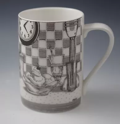 222 Fifth Slice Of Life Malt Shoppe Mug Marla Shega Black And White • $13.95