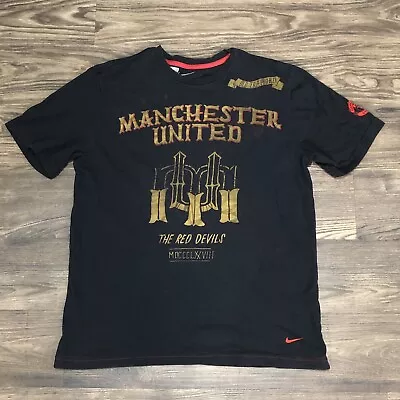 Nike Manchester United Red Devils Shirt Men Large Football Soccer • $25