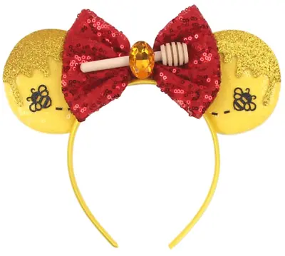 Winnie The Pooh Honey Disney Minnie Mouse Ears Headband- Disneyland - HANDMADE • $12.99