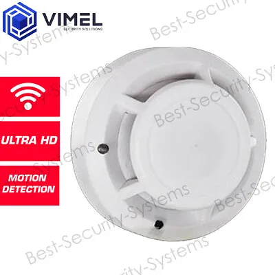 Alarm Smoke Fire Detector Security WIFI Camera ULTRA HD 4K Spy Hidden • $239