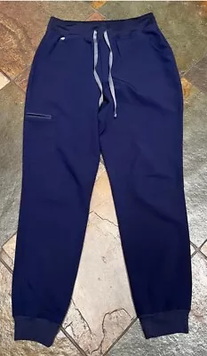 FIGS ZAMORA Medium Tall Navy Blue Technical Collection Jogger Scrub Pants • $18.99