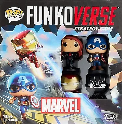 Marvel Strategy Board Game Inc. ~ 4 Funko Figures Avengers Funko Funkoverse ~ • £14.79