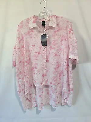 Disney Aristocats Marie Woven Button Up Oversized Sheer Blouse Size Medium • $46.88