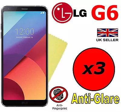 3x HQ MATTE ANTI GLARE SCREEN PROTECTOR COVER SAVER LCD FILM GUARD FOR LG G6 • £3.34