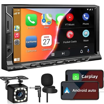 $129.49 • Buy 7in 2Din Car Stereo Radio Mp5 Player Android Apple Carplay Head Unit+Rear Camera