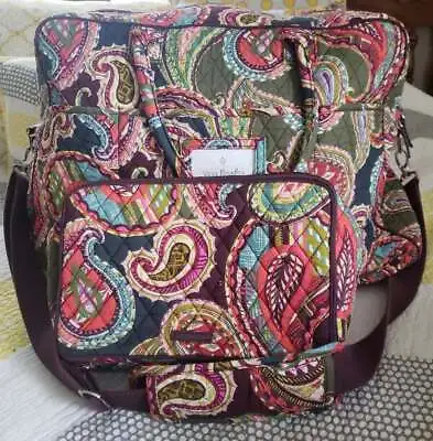 Vera Bradley Harony Paisley XL Jumbo Crossbody Travel Duffle Bag & Make-up Organ • $82.75