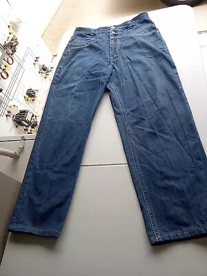 Vintage Marithe Francois Girbaud 34 Dark Wash Baggy Wide Leg Jeans Y2K Hip Hop • $39.99