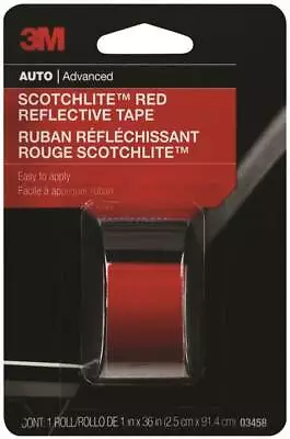 NEW 3M BONDO 03458 AUTO Scotchlite RED Reflective Tape 1 In X 36 In 6013338 • $4.99