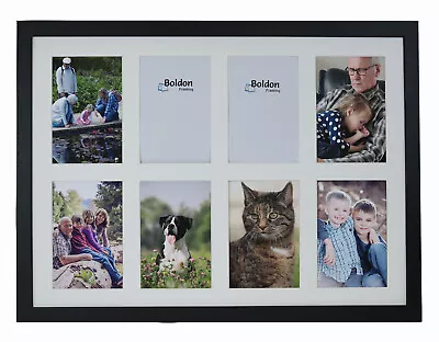 Large Multi Aperture Photo Picture Frame Holds 8/9/10/12/16/20 Photos 6x4 WOOD • £16.99