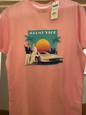 Miami Vice  Tv Series  Pink  XL Tee Shirt • £10