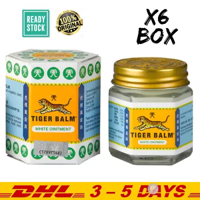 (6x 30g) Tiger Balm White Ointment - Headache Muscle Pain Relief & Massage DHL • $79.99