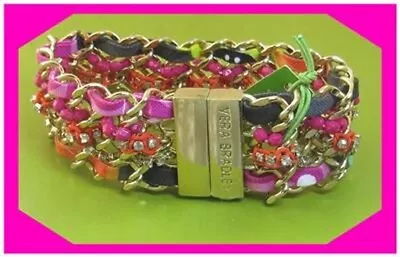 VERA BRADLEY IN THE MIX Ziggy Zinnia Gold BRACELET NWtag 7 1/2  Wrist $48  75% • $11.75