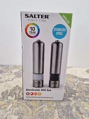 Salter 7722 SSTUR Electric Salt And Pepper Mill Grinder Set - PLEASE READ • £9.95