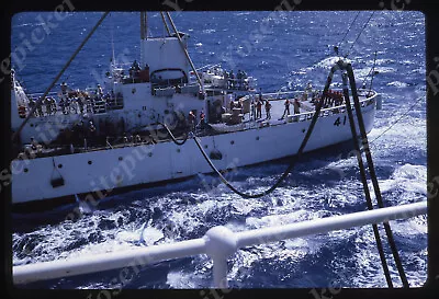 Sl82 Original Slide 1970 Military Ship Refuel At Sea 268a • $9.25