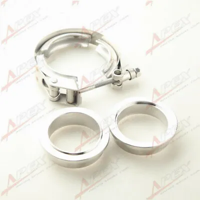 $25.50 • Buy Stainless Steel Quick Release V-Band Clamp & 2.75  ID Male/Female Flanges Kit